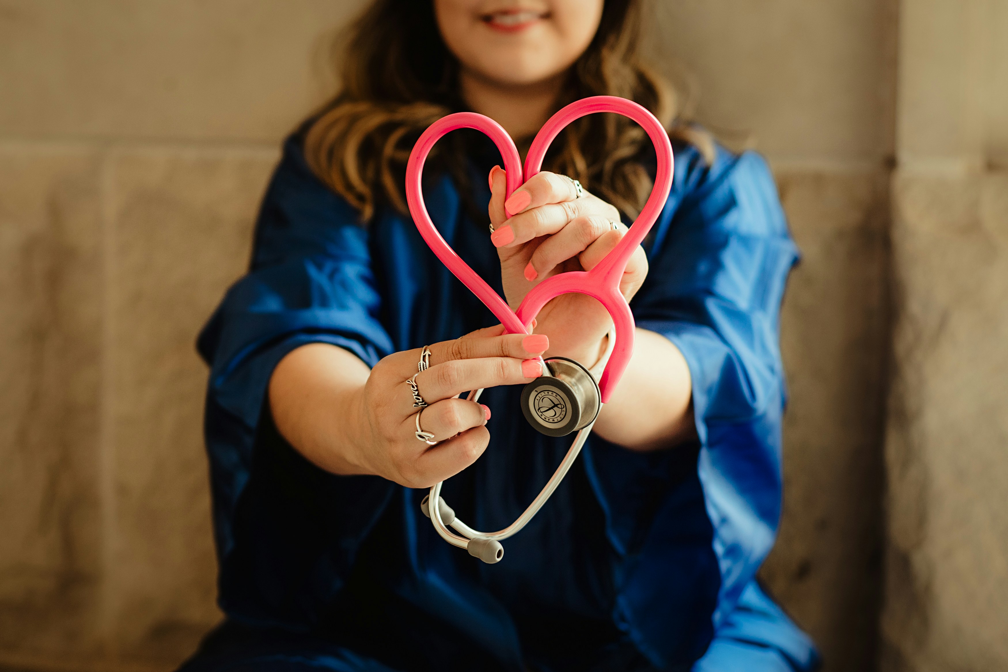 Healthcare worker with stethoscope